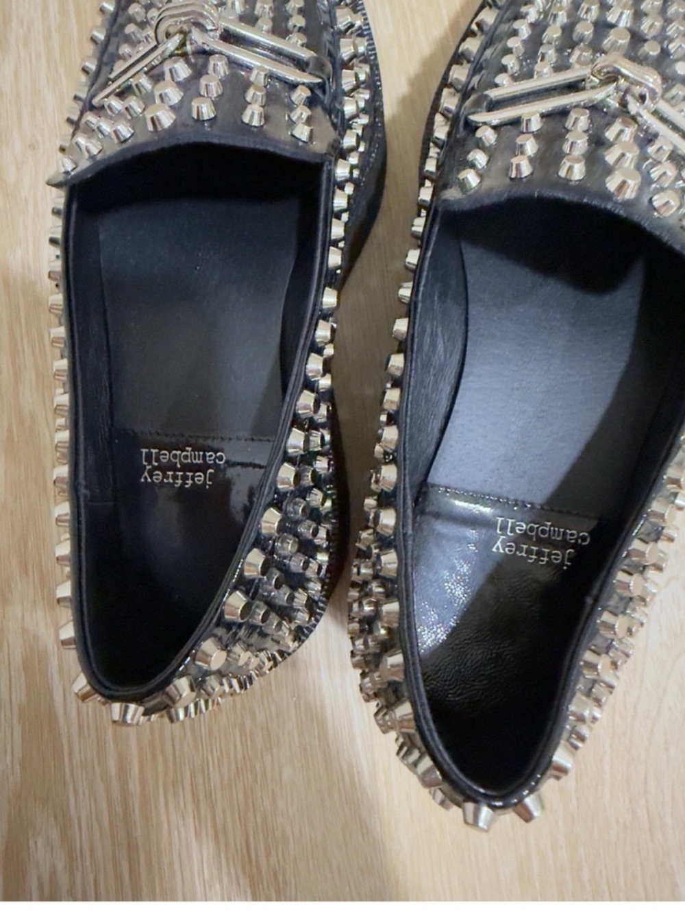Jeffrey Campbell Black Studded Loafer - Picture 4 of 5